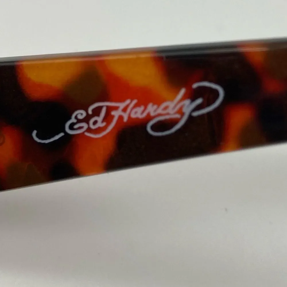 NWT Ed Hardy Immortals Style Shiny Tortoise Unisex Sunglasses